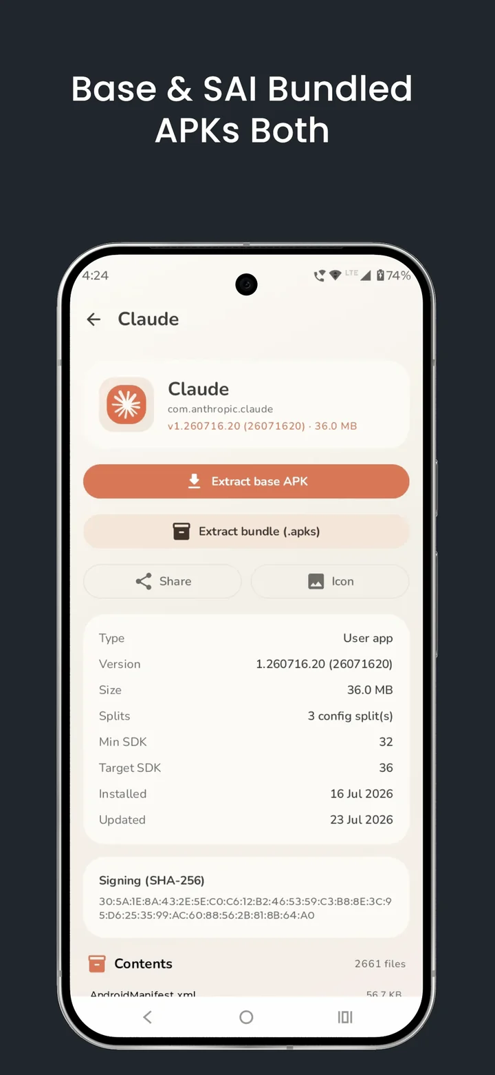 Searching and sorting the app list